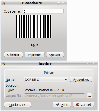 Générateur de codes barres